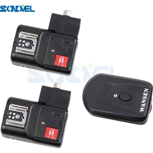 4 Channel Wireless Flash Trigger PT-04 NE PT-04NE with 2 Receivers with Umbrella Holder Sync Speed 1/250s Freeshipping