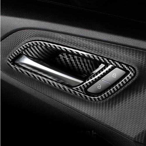 4pcs for MG5 2021 Inner door handle Decorative frame Carbon fiber pattern