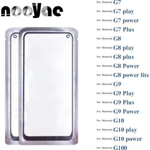 Digitizer LCD Sensor Glass For Motorola Moto G7 G8 G9 G10 Play Power Plus Lite Touch Screen Glass lens + With OCA 5pcs/lot