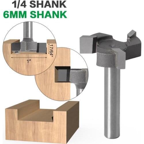 6mm Shank 1/4″shank 3 teeth T-Slot Router Bit CNC Milling Straight Edge Slotting Milling Cutter Cutting Handle for Wood Woodwork