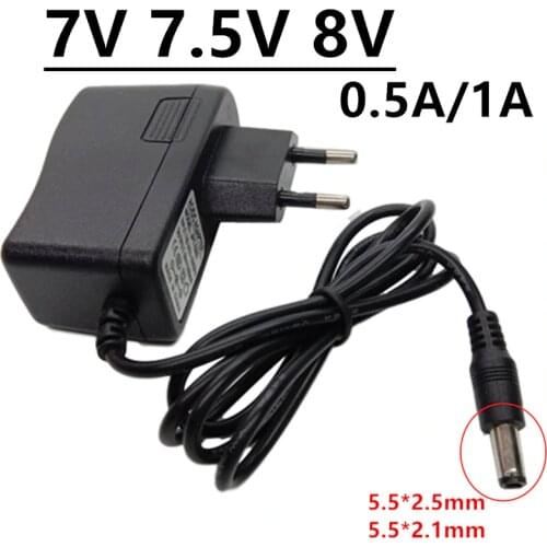 7V 7.5V 8V Universal AC/DC Adaptor AC DC Power Adapter Supply 7 7.5 8 Volt 0.5A 500mA 1A Switching 220V To 7V 7.5V 8V adaptador