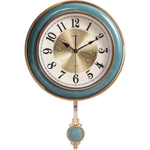American Large Wall Clock Living Room Metal Luxury Pendulum Clock Wall Home Decor Creative Clocks Home Secret Stash Reloj SC485