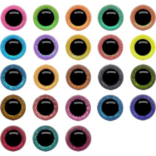 Glitter Eyes Safety Plastic Eyes Doll Accessories Puppet Toy Plush Toy Color Doll Eyes For Stuffed Doll Amigurumi Crochet Toys