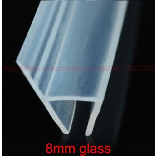 H shape silicone rubber shower door glass sealing strip weatherstrip for 8mm glass
