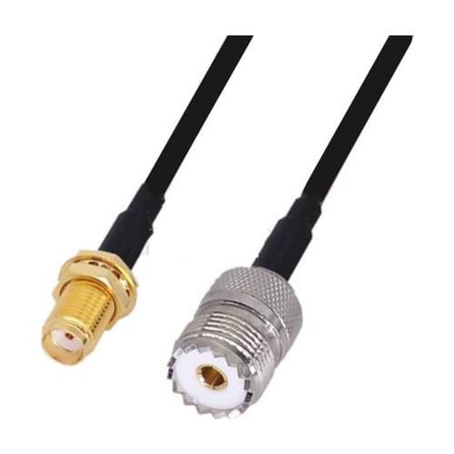 RG58 Cable SMA Female to UHF SO239 Female Connector WiFi Antenna Extension Pigtail jumper cable