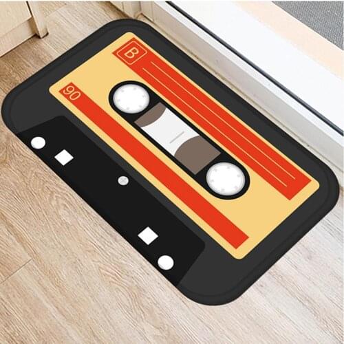 Bath mat Classic Tape Flannel Non-slip Water Absorption Mat Carpet Bathroom Floor Decor Doormat Living room rugs