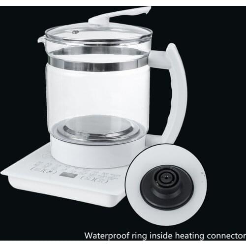 220V 1.8L Multifunctional Electric Glass Kettle Healthy Heater Cooker Water Boiling Tea Porridge Soup Stewing Household Kettle