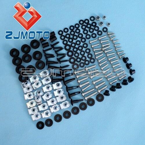 Motorcycle Complete Black Fairing Bolt Kit For Yamaha YZF R6 1999-2002 YZF-R6 Full Body Fairing Bolt Screw Fastener Fixation Kit