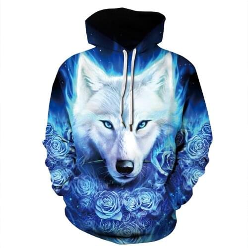 2019 new Fashion Men Wolf Animal 3D Printed Hooded Hoodies Men / Womens Wolf Design Sweatshirts 3D Harajuku Hoody