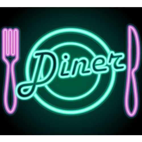 Neon Sign For Diner Restaurant real glass Tube Commercial club Lamp Night Light neon decoration neon wall lights Tube Neon Shop