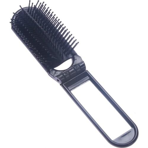 NEW Professional Hair Comb With Mirror Travel Portable Folding Hair Brush Compact Pocket Size Purse Travel Hair Combs