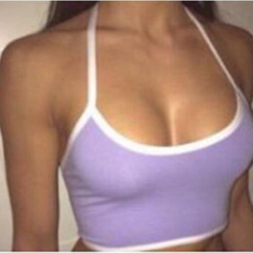 New Solid Color Skinny Crop Tops For Women Tank Tops Sexy Tight Bustier Crop Tank Belly Tank Tops Summer Short Vest Hot Sale
