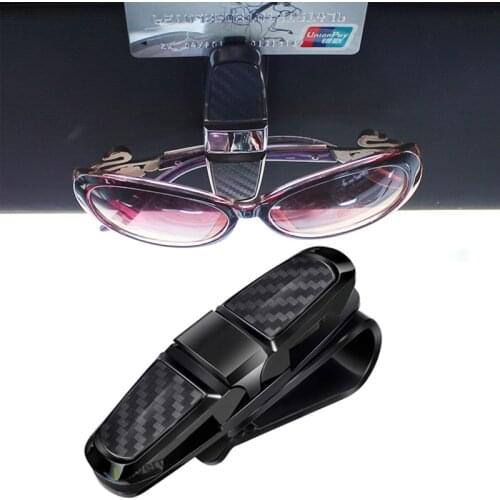 NEW Portable Car Glasses Holder Portable Ticket Card Clamp Car Sun Visor Sunglasses Clip ABS Eyeglasses Case Auto Accessories