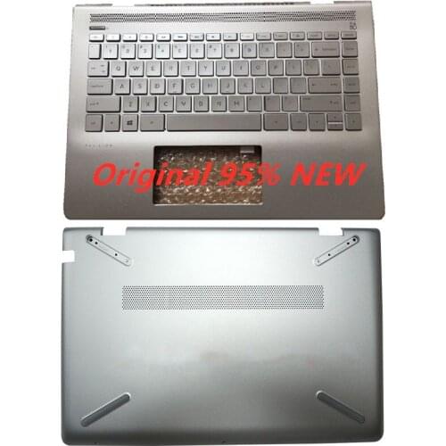 New Original Laptop For HP Pavilion 14-BF 14-bf036tx 14-bf046tx 933313-001 930593-001 Palmrest Upper Case/Bottom Base Silver