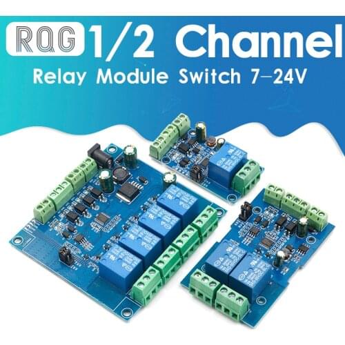 Modbus-Rtu 1/2 Channel 7-24V Relay Module Switch Modbus RTU 4 Channel Relay Output 12V Switch Input 485 Communication TTL Pin He