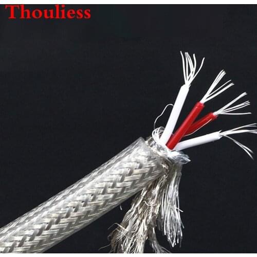 Thouliess HIFI Audio QED 4 core Silver Plating RCA Audio Cable Signal Cable for Audiophile