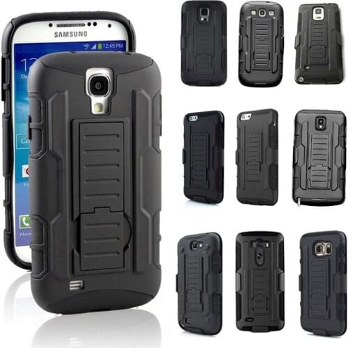 High Impact Hybrid Case Cover + Belt Clip Holster Stand Phone Cases Covers for iPhone/Samsung/LG G3 ND998