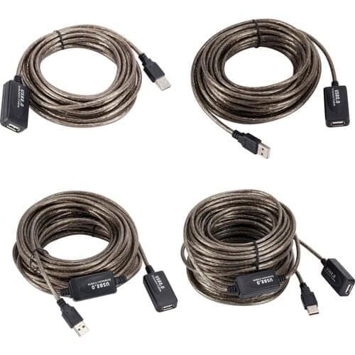 Extension Cable USB Signal Amplification 5/10/15/20m USB 2.0 Extension Cable Male to Female Active Repeater Extender Cord