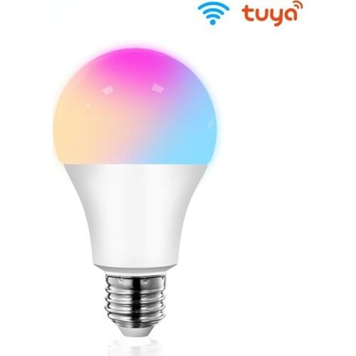 Tuya 15W WiFi Smart Light Bulb E27 Dimmable RGBCW RGB LED Bulb Smart Life APP Voice Control Compatible with Google Home Alexa