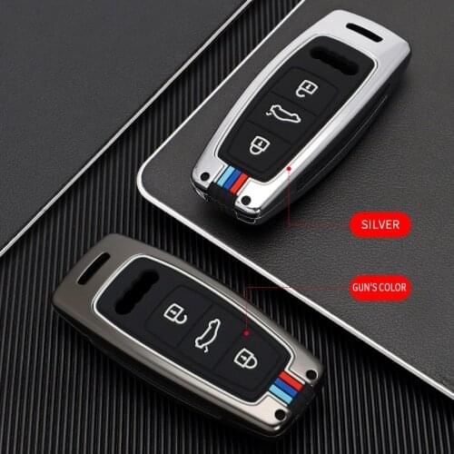 All-inclusive Car Key Case Zinc Alloy For Audi A6 C8 A7 A8 Q8 2018 2019 Car Accessories Car Styling Interior Key Cover New