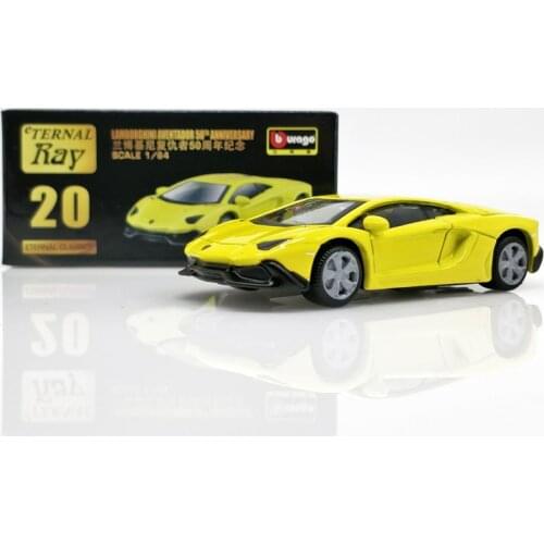 1:64 Scale Bburago Eternal Classics Lamborghini Aventador 50 Anniversary Yellow Boy Toys DieCast Car
