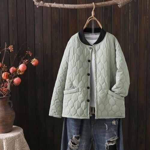 Plus size stand collar solid red black women loose parkas coats 2021 new winter casual ladies warm coats female tops