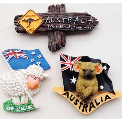 Australian Kangaroo Signpost Sydney Melbourne Perth Fridge Magnets Tourism Souvenir Refrigerator Magnetic Stickers Home Decor