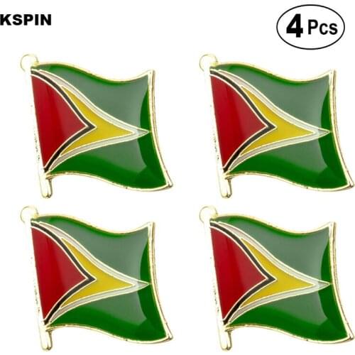 Guyana Flag Pin Lapel Pin Badge Brooch Icons 4pcs