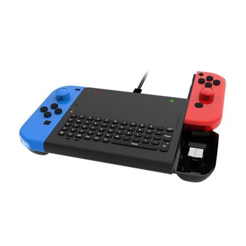 2.4 G Wireless Gamepad Chatpad Message Keyboard for Nintend Switch NS Controller USB Rechargable Handheld Remote Control Keypad