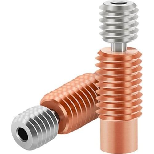 2 PCS Heat Break Throat Tube All Metal Heating Block For 1.75Mm 3D Printer Parts & Accessories MK3 V6 Heater Block