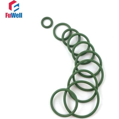 20pcs Fluorine Rubber O-Rings 4mm Thickness Green FKM 14/15/16/17/18/19/20/21/22/23mm OD FKM O Ring Sealings Gasket Washer