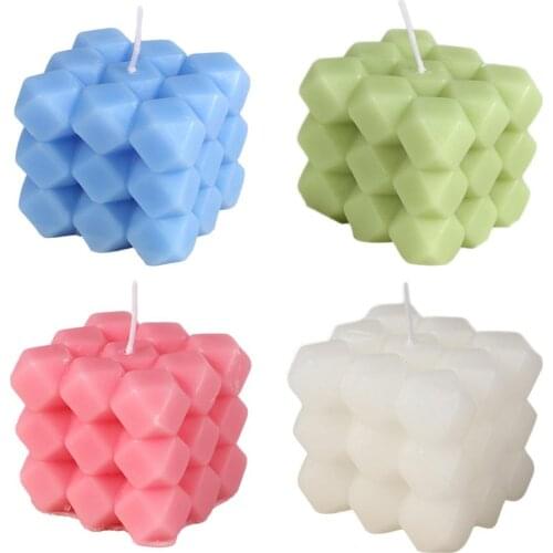 3D Geometric Scented Aromatherapy Candle INS Christmas Home Decoration Ornaments Photography Props Drop Shipping Wholesale