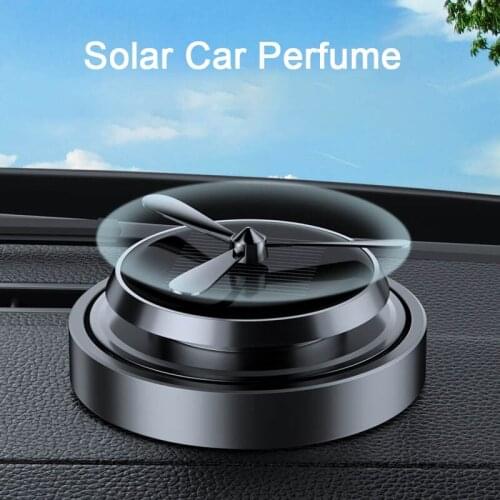Car Perfume Holder Solar Rotating Aromatherapy Solid Balm Air Freshener