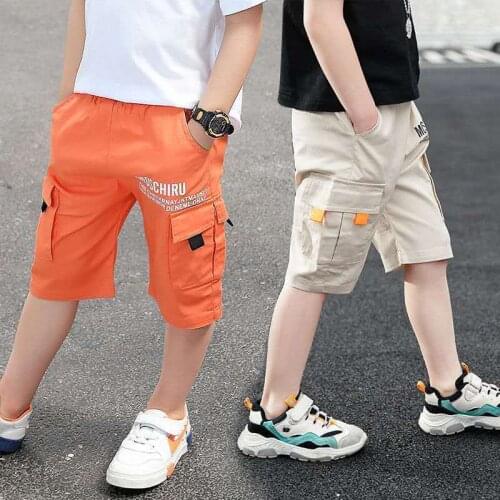 Boys Pure Cotton Baby Shorts Casual Solid Color Baby Childrens Shorts Boys Casual Sports Five-point Pants Summer Thin Boys Pant