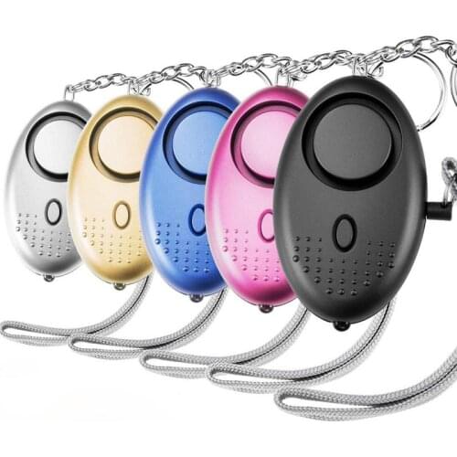 130db Safesound Personal Security Alarm Keychain With LED Lights Self Defense Electronic Device For Women Kids Remote Control