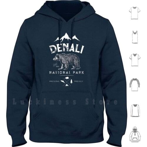 Denali National Park And Preserve - Vintage Bear Gifts Kids Youth hoodies Denali