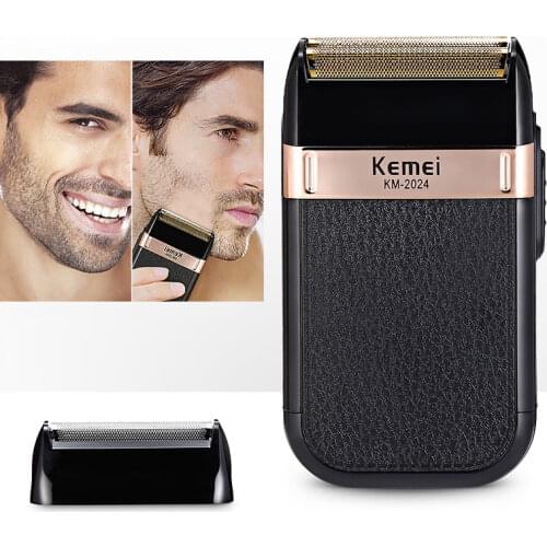 Kemei Beard Trimmer Electric Shavers for Men Hair Finishing Machine Shaving Rechargeable Head Razor Portable Travel Km 2024