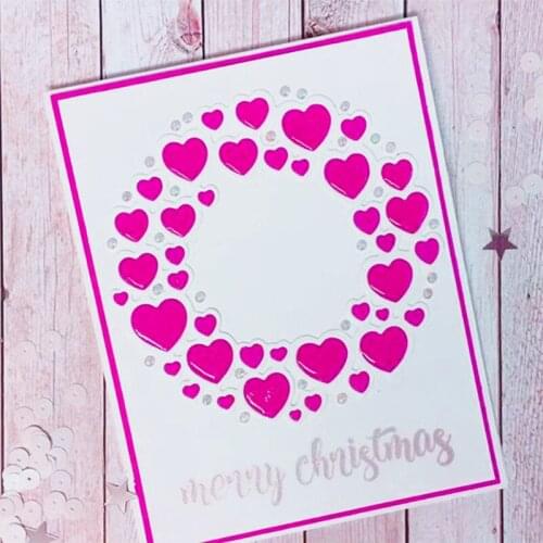 Circles Hearts Scrapbooking Cutting Dies Embossed Creative Knife Template for DIY Paper Album Photo Cards Making Dies Cut Die