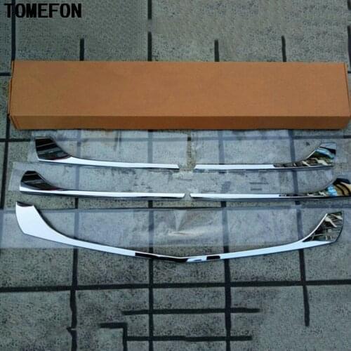 TOMEFON ABS Chrome For Benz VITO V-Class Viano Valente Metris 2014 2015 2016 2017 Front Head Grille Racing Grill Bar Stike
