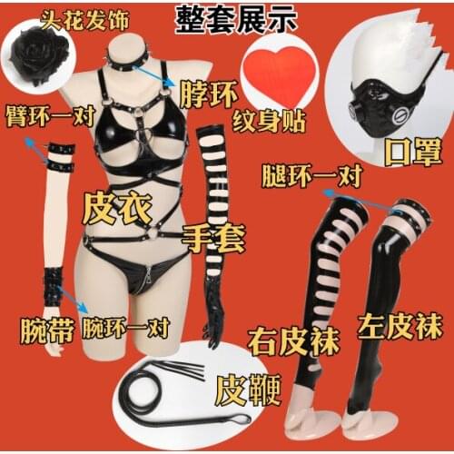 Cos ONE PUNCH-MAN Queen S Cosplay Costume Princess S Combats Leather Freak One Punch Man Set cos fgo sabe Ruler Blouses Women