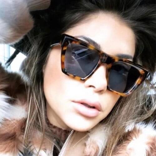 Leopard Square Sunglasses Women 2021 New Fashion Brand Oversized Vintage Classic Designer Sunglasses Female Eyewear