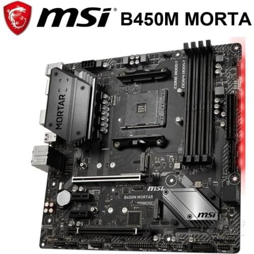 Socket AM4 MSI B450M MORTAR Motherboard AMD B450 DDR4 Original Desktop MSI AMD B450 Mainboard AM4 DDR4 64GB PCI-E 3.0 M.2 Used