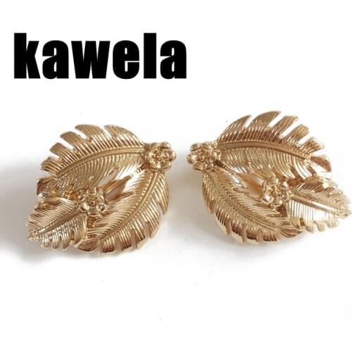 Gold Plating Cute Leaf Earring Clip
