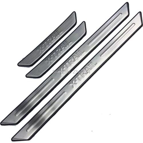 For 2008-2012 2013 Nissan X-Trail X Trail XTrail T31 Stainless Scuff Plate Door Sill Kick Plate Guard Pedal Trim Car Accessories