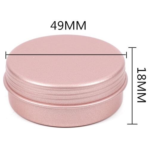 20-25g ML Cream Aluminum Tins Wholesale Cosmetic Rose Gold Containers Hair Wax Jewelry Pot Handmade Soap Threaded Aluminum Box