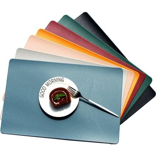 Placemat Leather Table Mats Heat Resistant Wipeable Waterproof Washable Kitchen Dining Patio Table Placemats Outdoor 30x45cm
