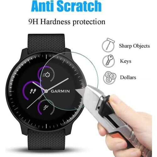 Clear Tempered Glass Protective Film Guard For Garmin Vivoactive 3 Smart Watch Replacement Protection Screen Protector Cover