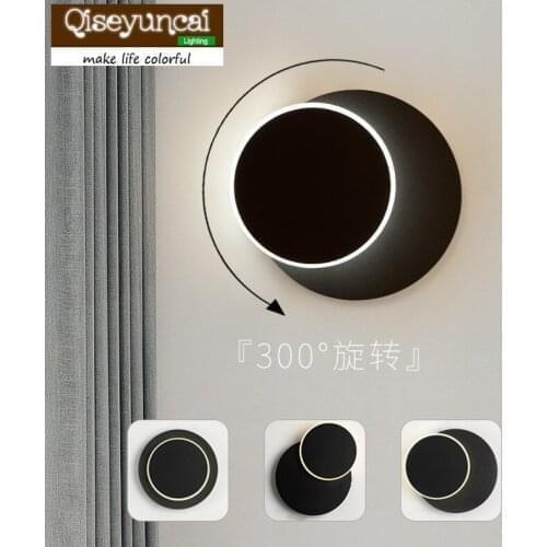 Qiseyuncai Postmodern personality creative living room wall lamp simple aisle staircase wall bedroom bedside light free shipping