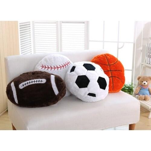 Kawaii Toy Football Shape Pillow Soft Chair Pillow Creative Birthday Gift Ball Home Decoration Toy Pillow Funny Floor Cushion
