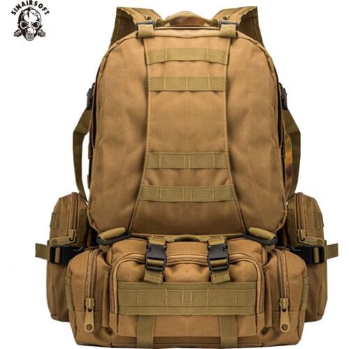 SINAIRSOFT 50L Molle Tactical Backpack Military Waterproof Army Rucksack Outdoor Sports Camping Hiking Fishing Hunting LY0017